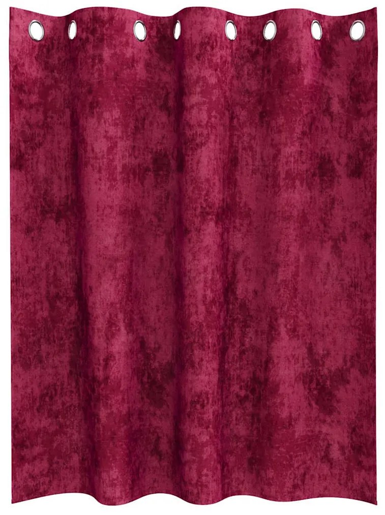 Cortinas de Veludo 2 pcs com Ilhós Vermelho Vinho 140x140 cm