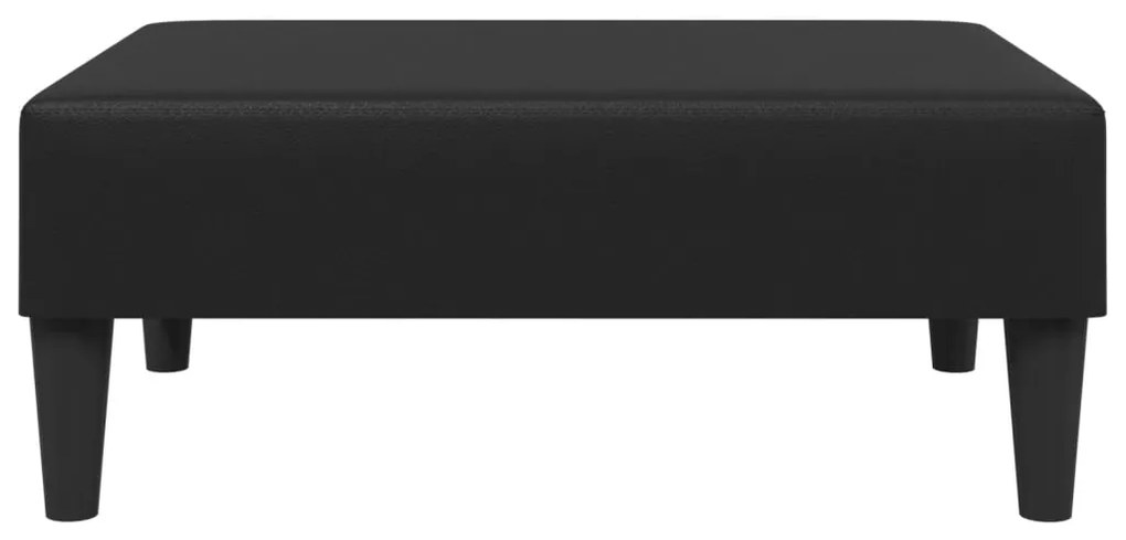 2 pcs conjunto de sofás couro artificial preto
