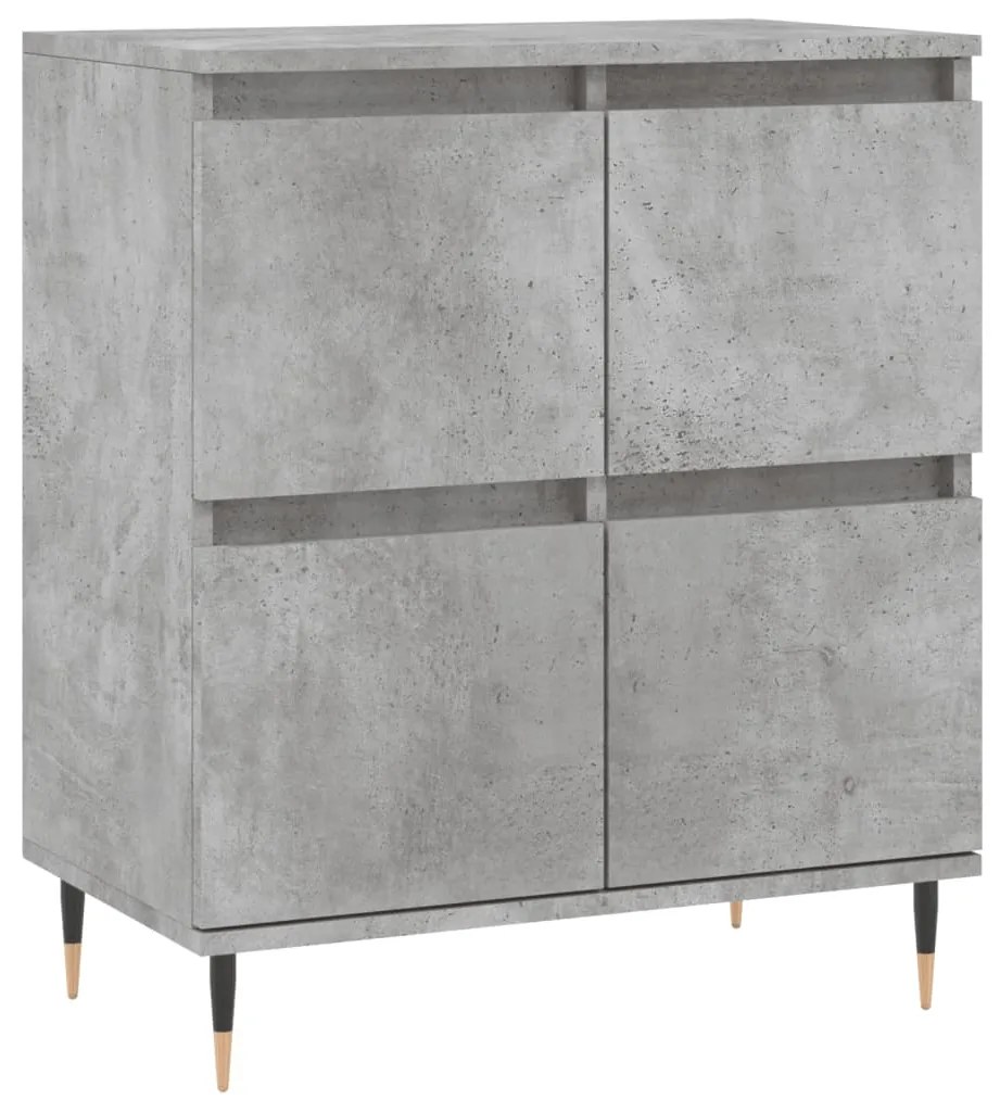 Aparadores 2 pcs derivados de madeira cinzento cimento