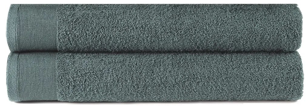 vidaXL Toalhas de banho 2 pcs algodão 450 g 70x140 cm verde