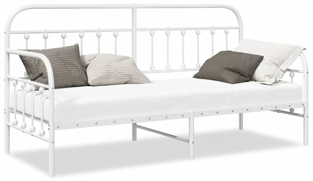 Estrutura de Cama Dia vidaXL Branca 80x200 cm Aço