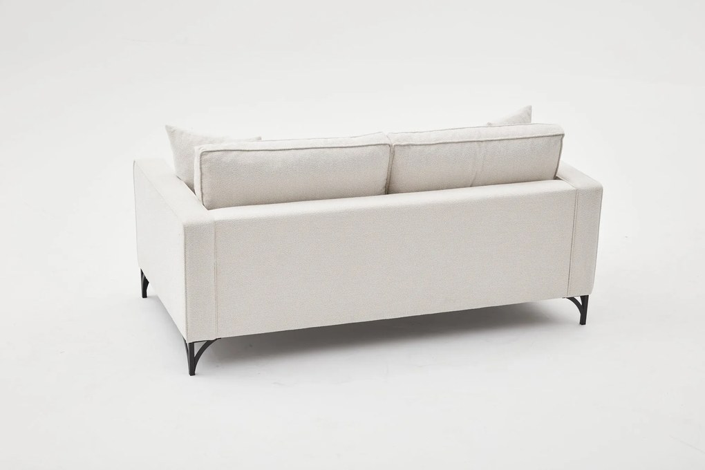 Sofá de 2 Lugares Berlin – Creme – 180x83x91 cm