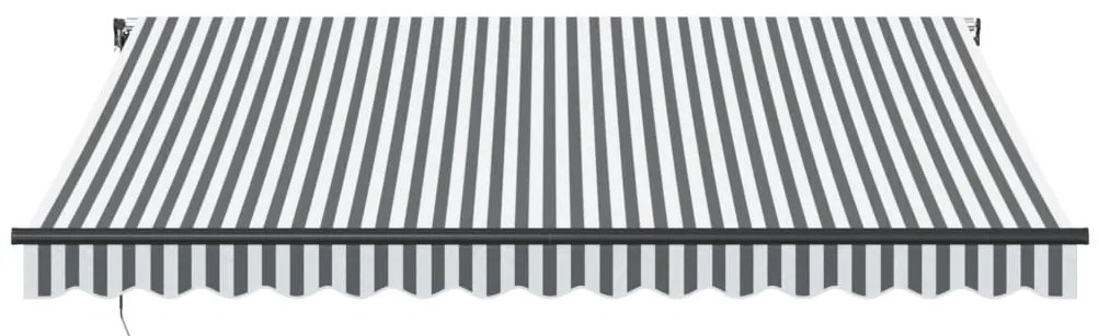 Toldo retrátil automático 400x350 cm antracite e branco