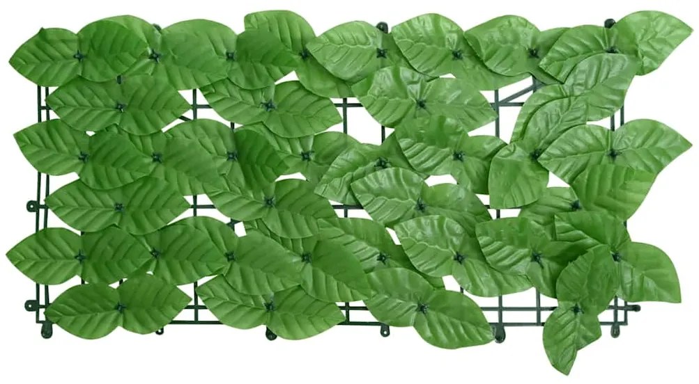Tela de varanda com folhas verdes 200x100 cm