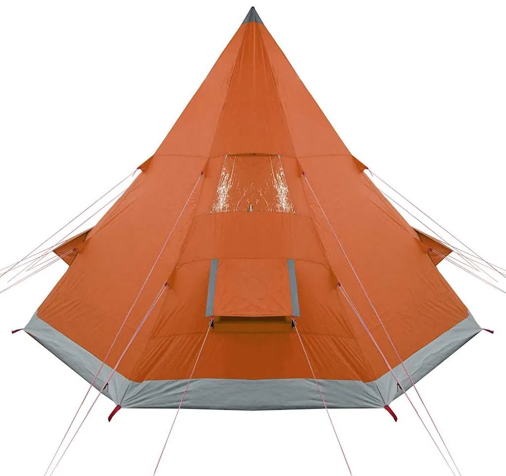 Tenda de campismo tipi para 4 pessoas impermeável laranja