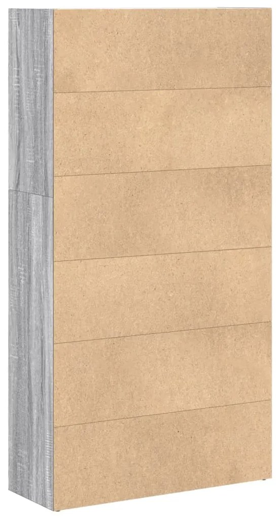 Estante 80x30x152 cm derivados de madeira cinzento sonoma