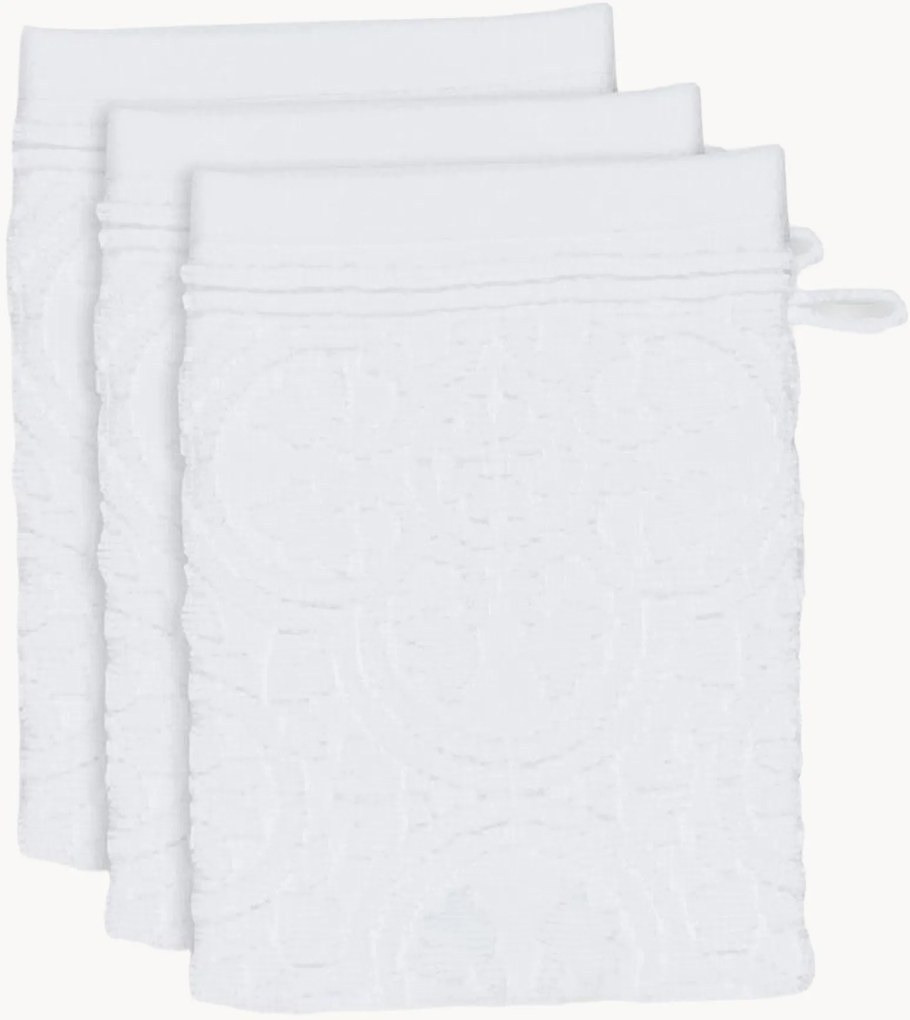 Toalhas jacquard em algodão felpudo Tile de Pip, conjunto de 3