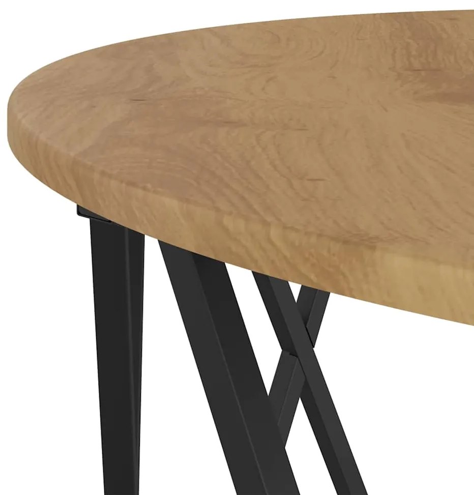 Mesa de Café vidaXL Artisan Carvalho 31,5x31,5x16,5 polegadas Feita de