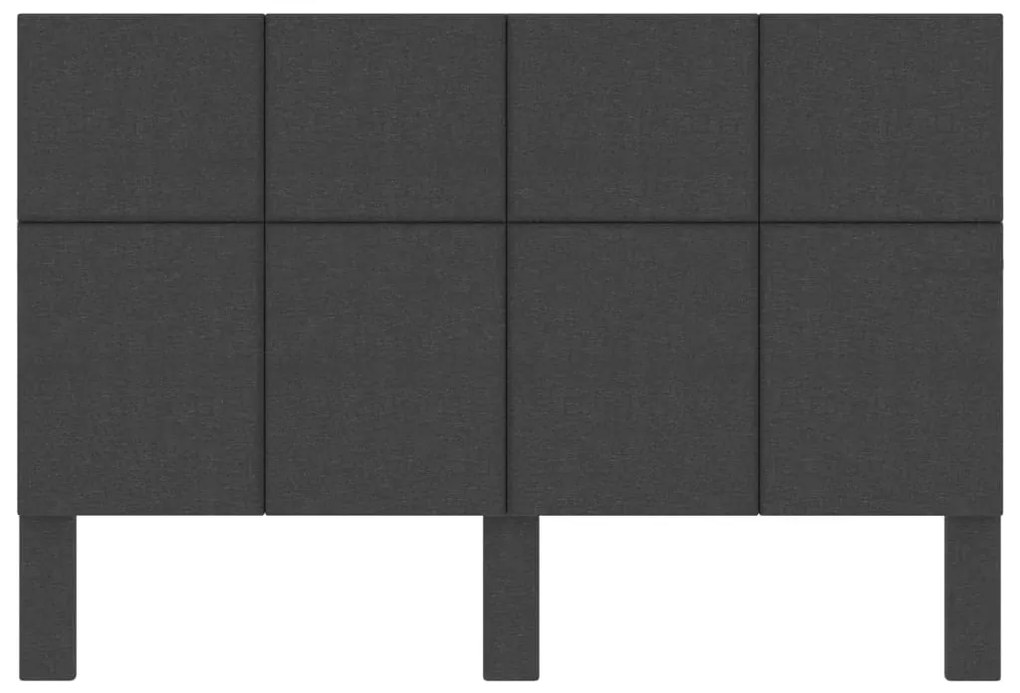 Cabeceira de cama 160x200 cm tecido cinzento-escuro