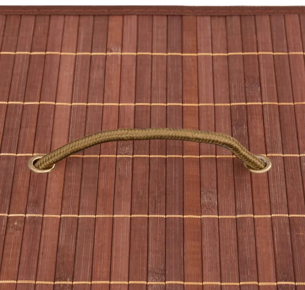Caixas de arrumação 4 pcs bambu castanho