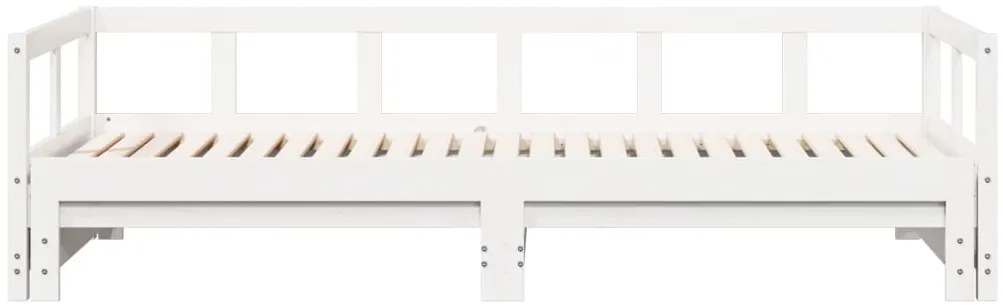 Sofá-cama sem colchão 80x200 cm madeira de pinho maciça branco