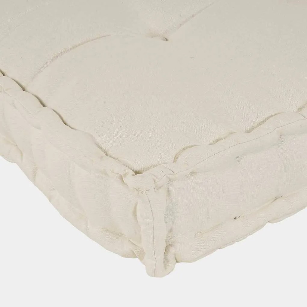 Almofada de Sofá Pallet 2 pcs Creme tecido