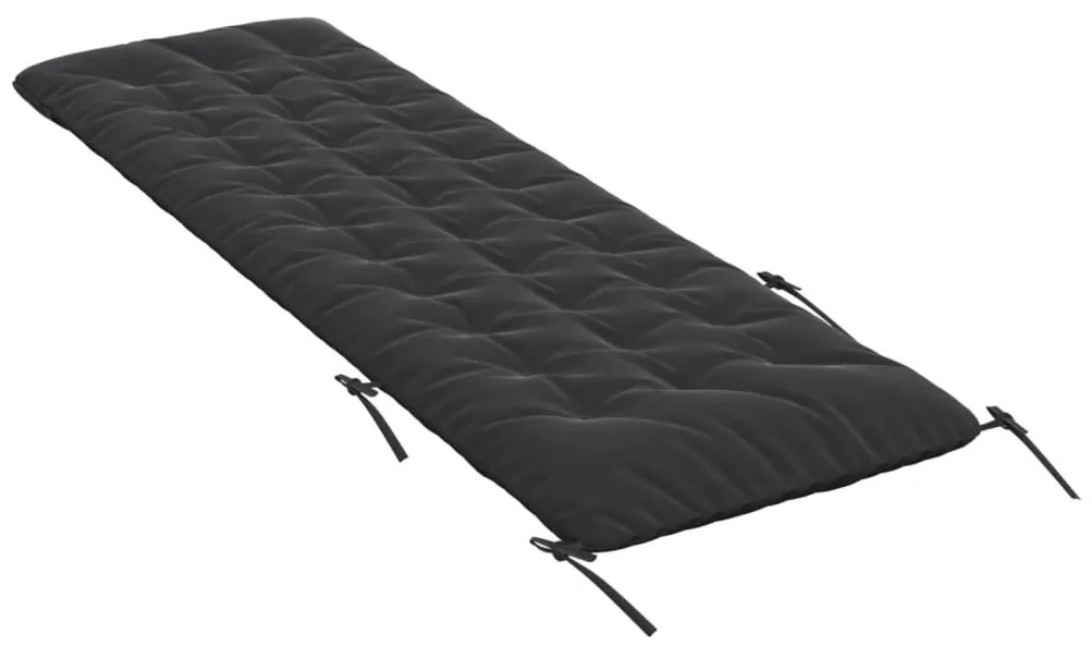 Almofadão para espreguiçadeira 160x50x10 cm camurça preto