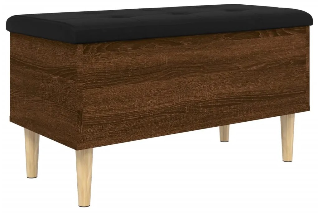 Banco arrumação 82x42x46 cm derivados madeira carvalho castanho