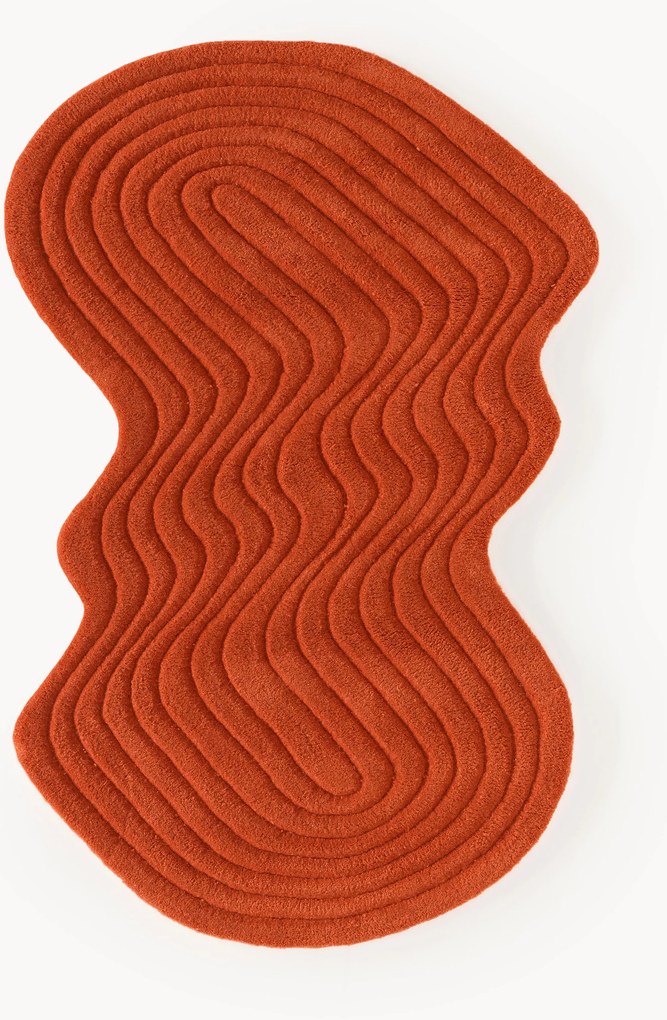 Tapete em lã artesanal com forma orgânica Aliza