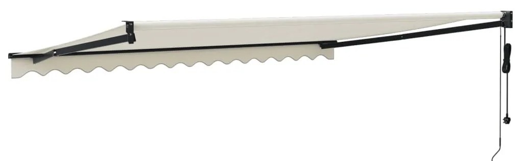 Toldo retrátil automático 4x3 m cor creme