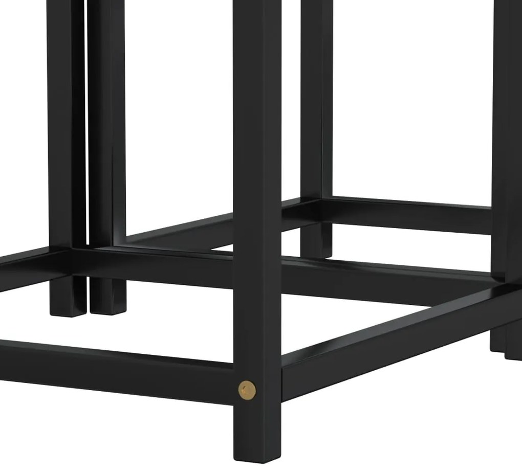 Mesas de centro 2 pcs MDF preto e amarelo