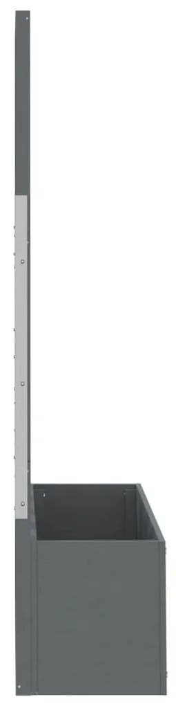 Vasos/floreiras com treliça WPC 2 pcs 65x33x135 cm cinzento