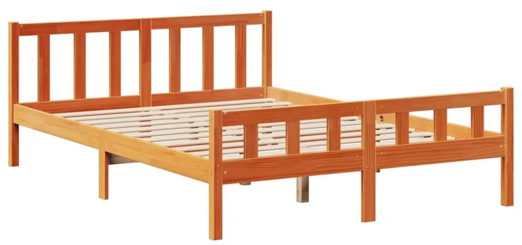 Cama com estante sem colchão 150x200 cm pinho maciço