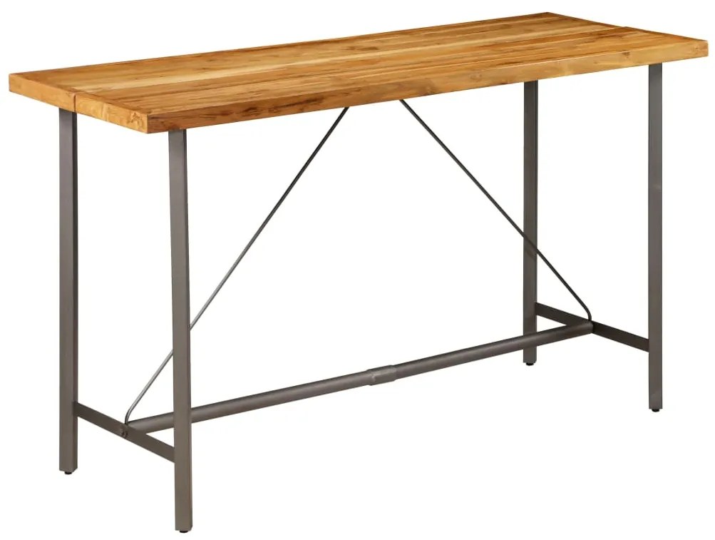 vidaXL Mesa de bar em madeira de teca recuperada maciça 180x70x107 cm