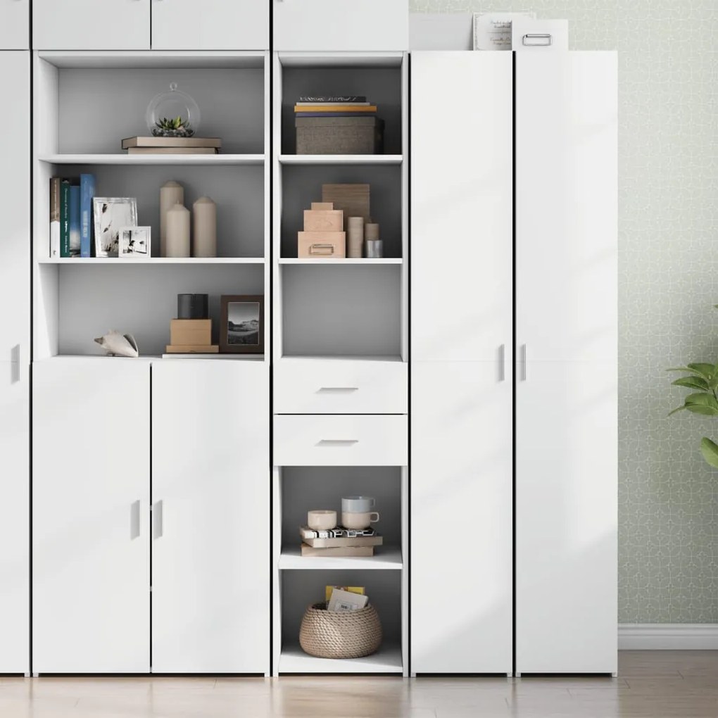 vidaXL Armário alto 40x42,5x185 cm derivados de madeira branco