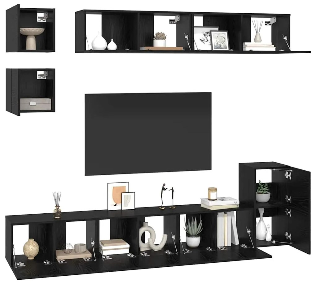 Conjunto de móvel de TV com prateleira Outros com armazenamento 8 pcs