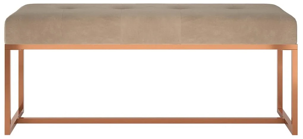 Banco 110x36x45 cm veludo bege