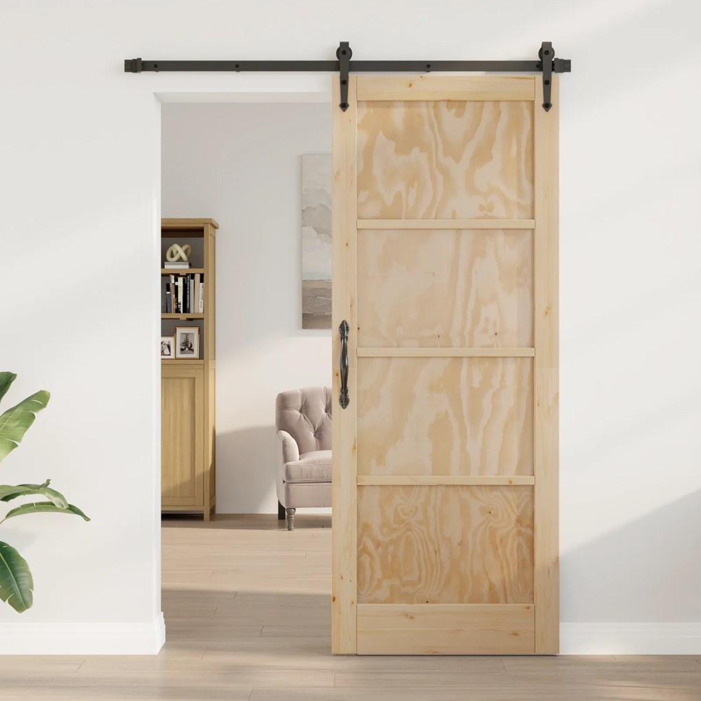 vidaXL Porta Interior "ORKDAL" 93x211x4 cm Madeira Sólida de Pinheiro