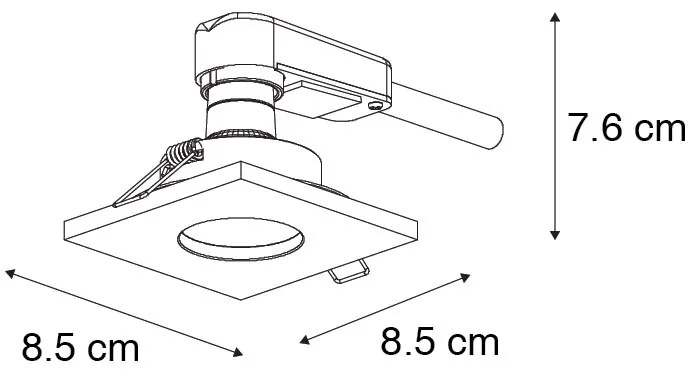 Foco de encastrar moderno preto IP54 - DOKU Moderno