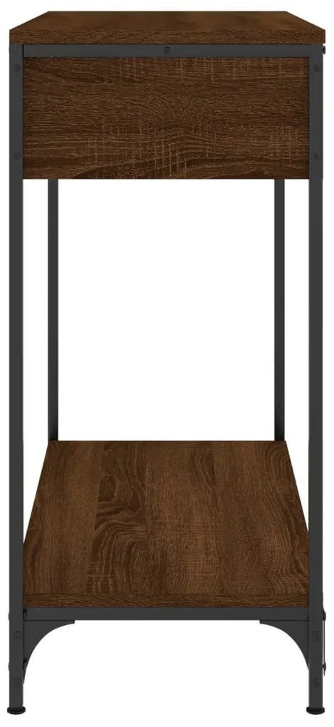 Mesa consola 75x34,5x75 cm derivados madeira carvalho castanho