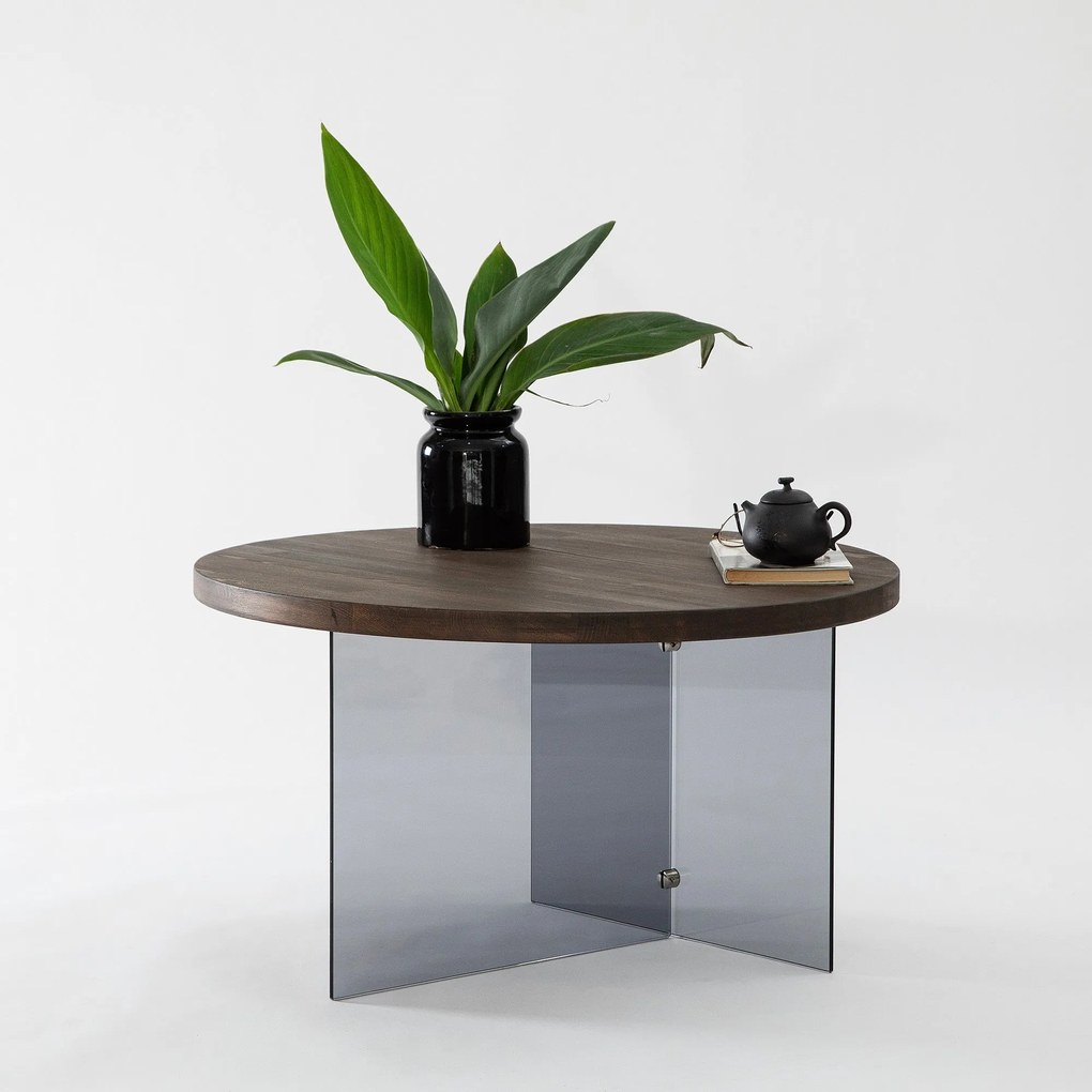 Mesa de Centro Serenity – Nogueira e Cinzento Escuro – 70 cm x 40 cm