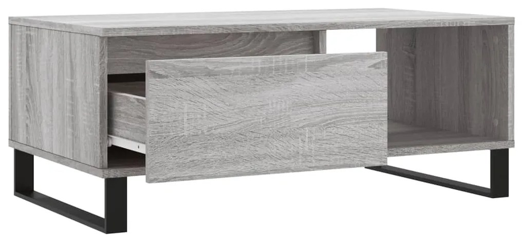 Mesa de centro 90x50x36,5 cm derivados madeira cinzento sonoma