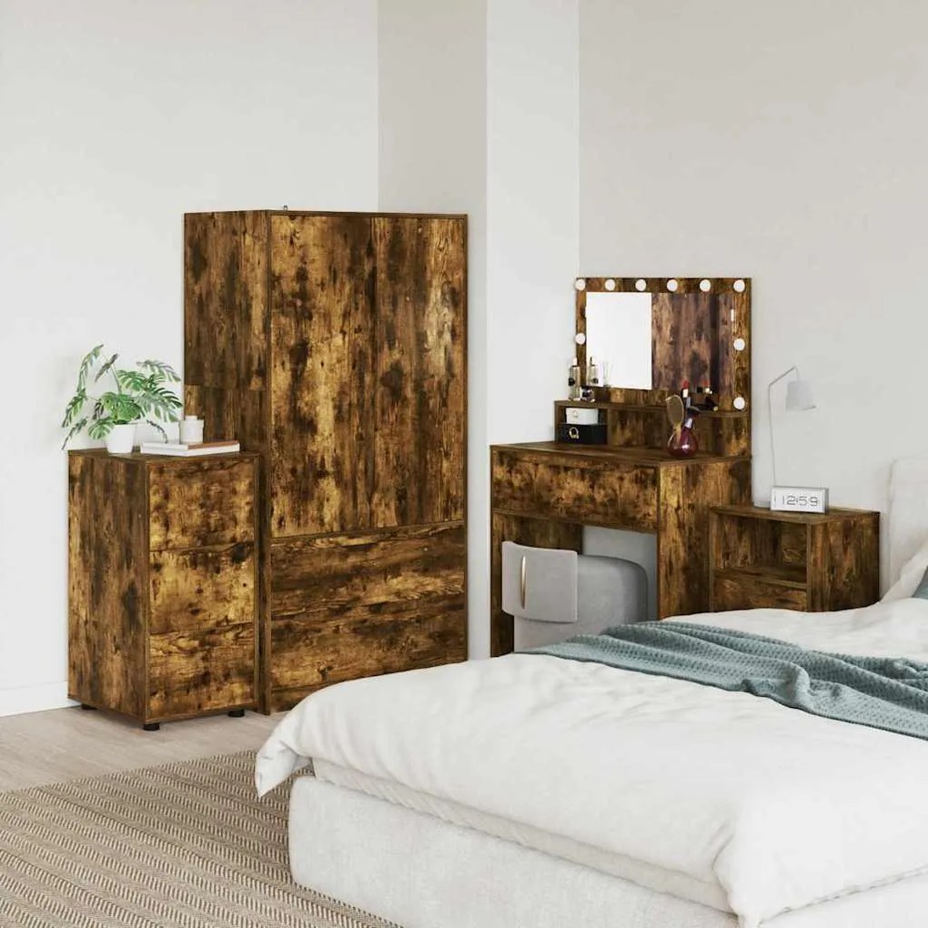 vidaXL Armário de arrumação Carvalho Defumado 40 x 48 x 81 cm