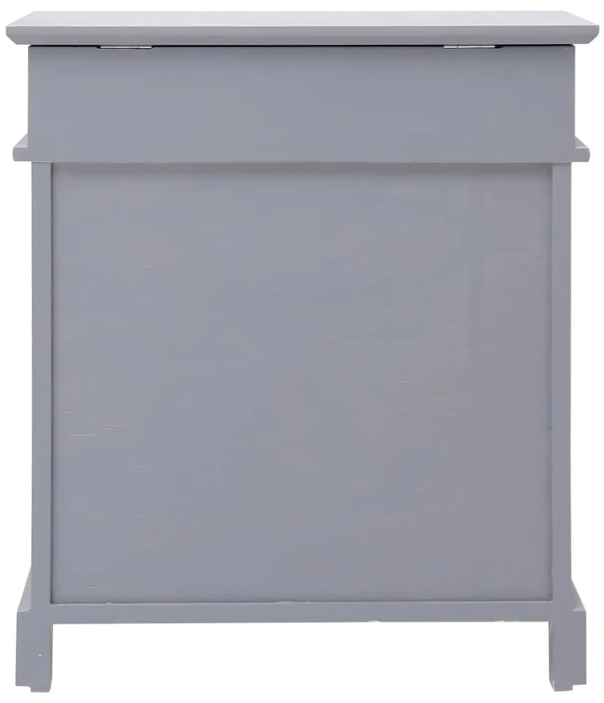 Sapateira 50x28x58 cm madeira de paulownia cinzento