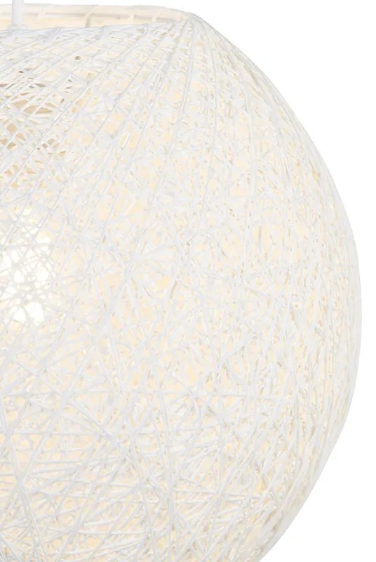 Candeeiro de suspensão rústico branco 35 cm - Corda Design,Country / Rústico,Moderno