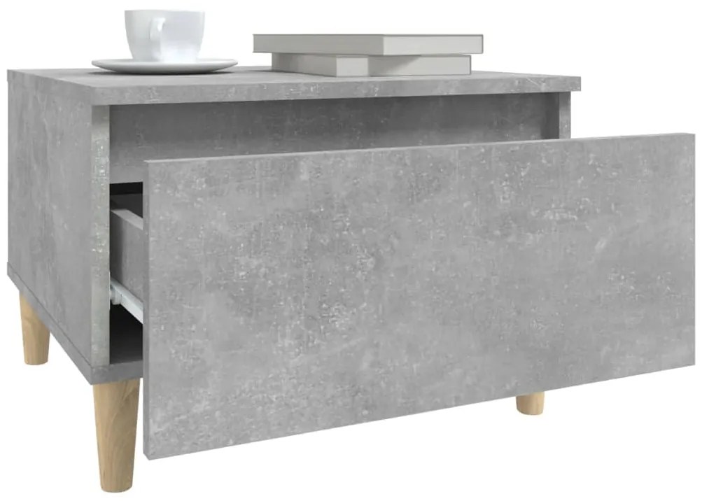 Mesa de apoio 50x46x35 cm derivados de madeira cinzento-cimento