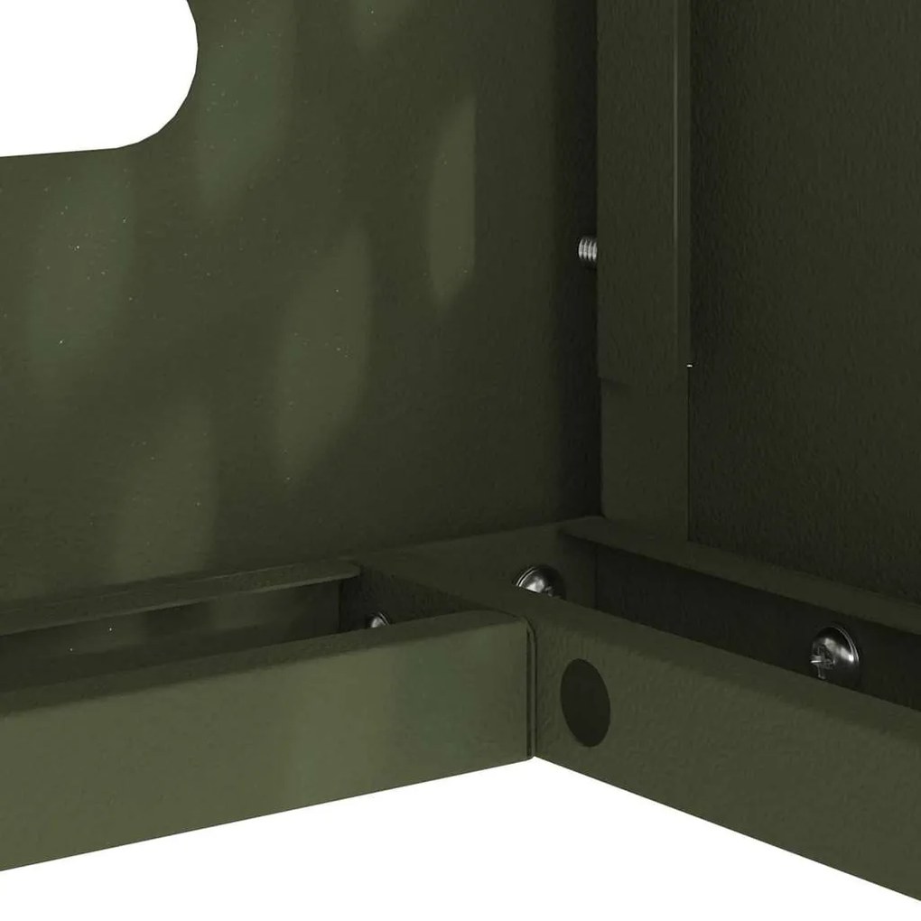 Capa para Ar Condicionado Verde-Azeitona 110x50x80 cm Aço