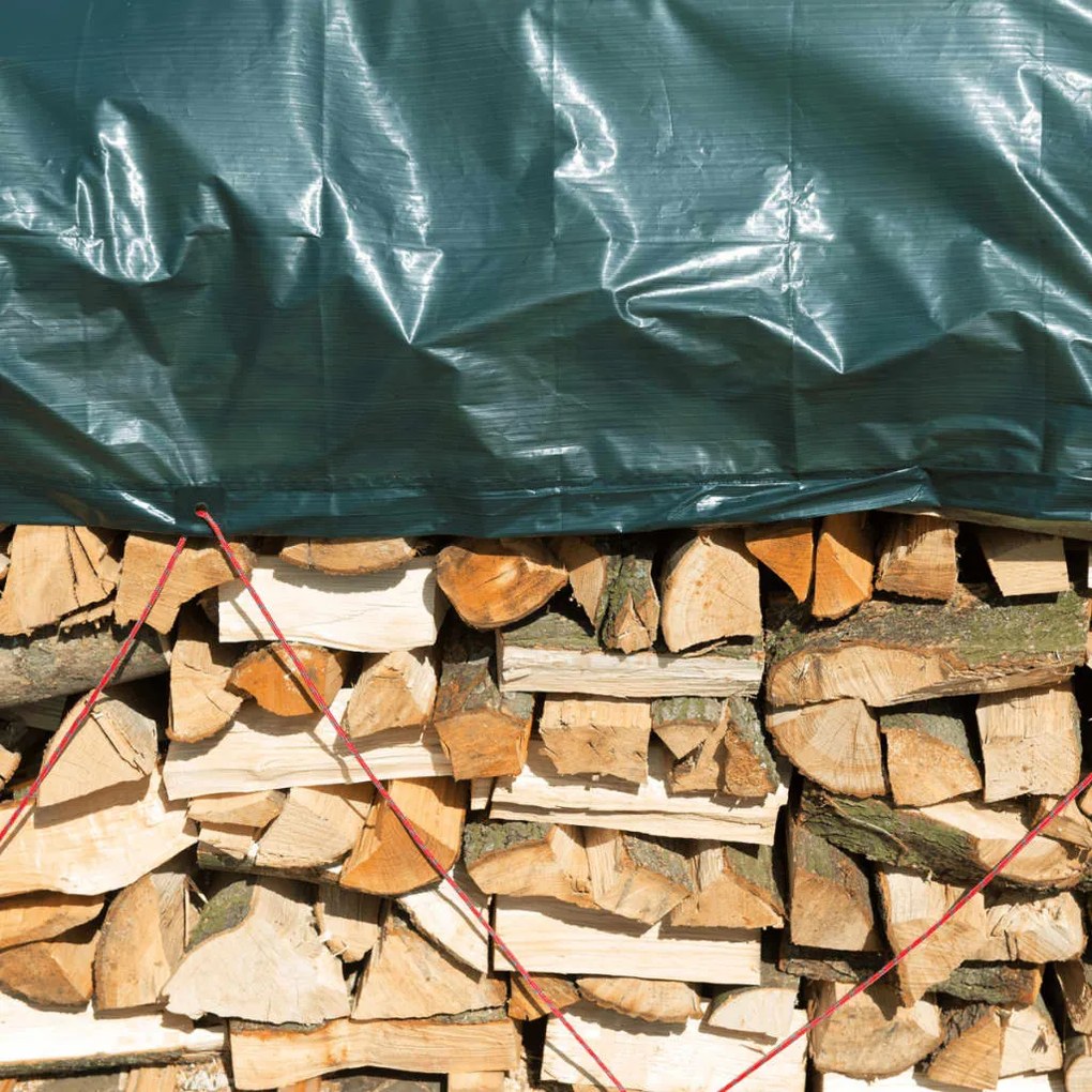 Lona para lenha 3x4 m PE verde 6072418