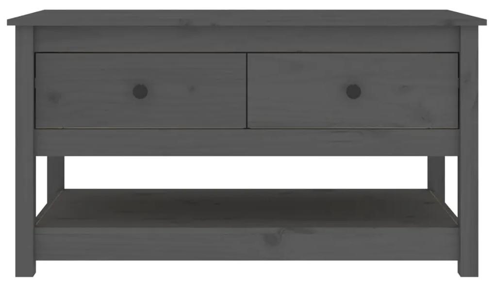 Mesa de centro 102x49x55 cm pinho maciço cinza