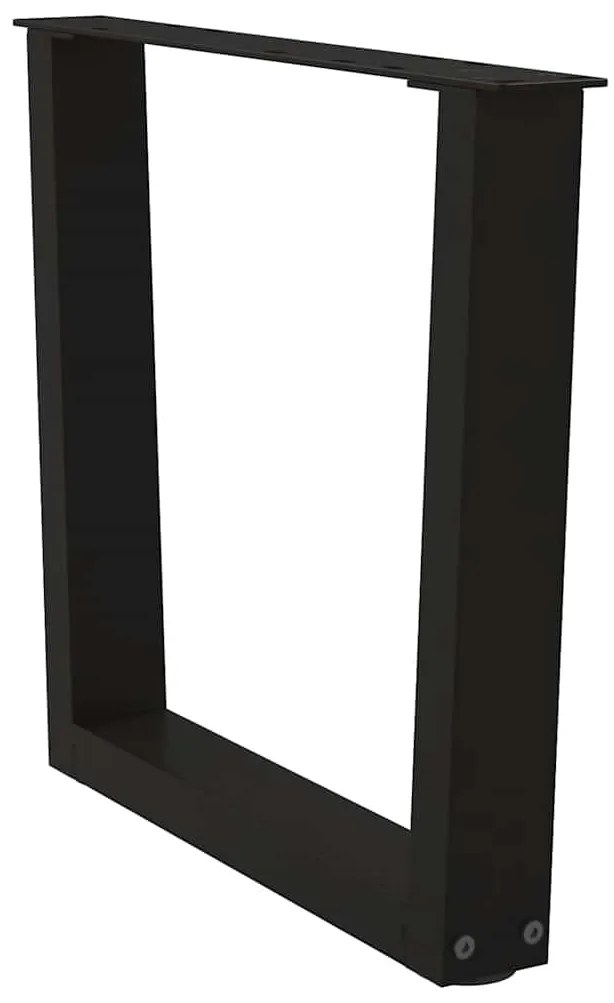 Pés para mesa de centro em V 2 peças preto 50x(42-43,3) cm aço