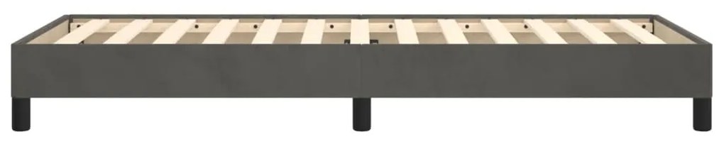Estrutura de cama sem colchão 80x200 cm veludo cinzento-escuro