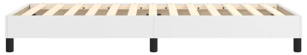 Estrutura de cama 100x200 cm couro artificial branco