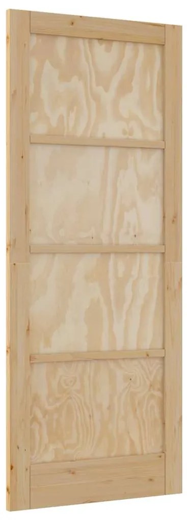 Porta Interior "ORKDAL" 83x202x4 cm Madeira Sólida Pinho