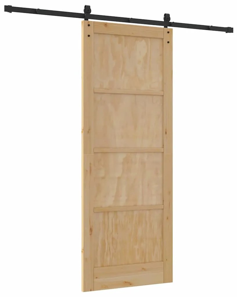 Porta Deslizante vidaXL com Kit de Ferragens 83x211 cm de Madeira de P