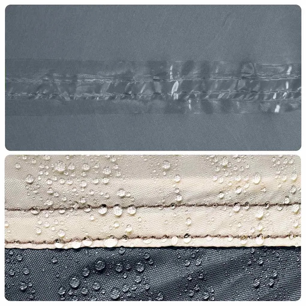 Lona de campismo 360x294 cm impermeável cinzento e laranja