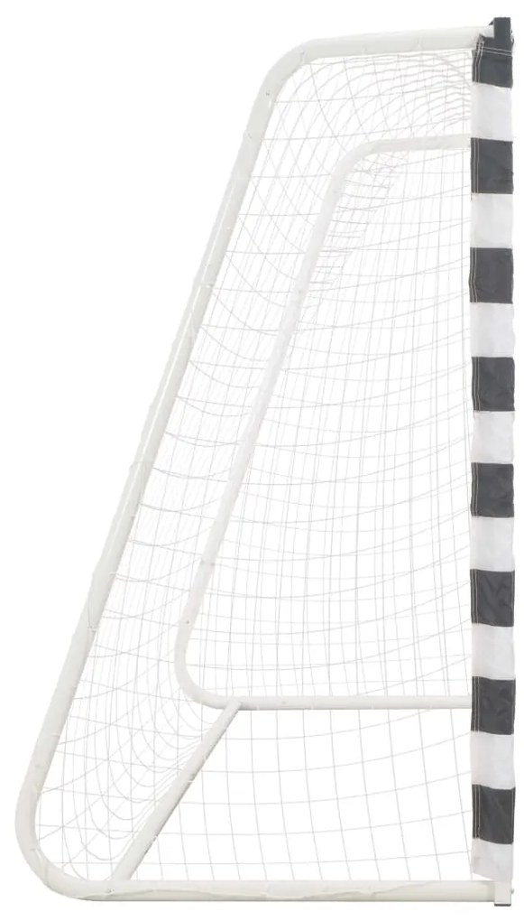 Baliza de futebol 300x160x90 cm metal preto e branco