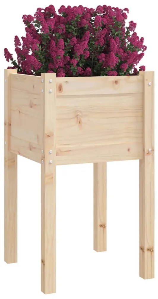 Vaso de jardim 40x40x70 cm madeira de pinho maciça