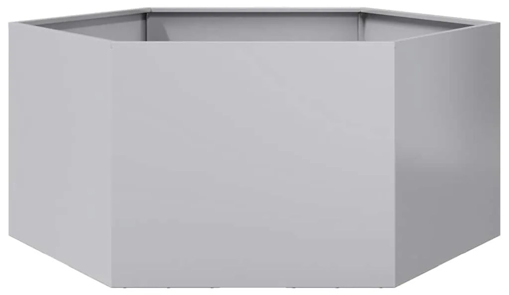 Vaso/floreira de jardim hexagonal 104x90x45 cm aço galvanizado