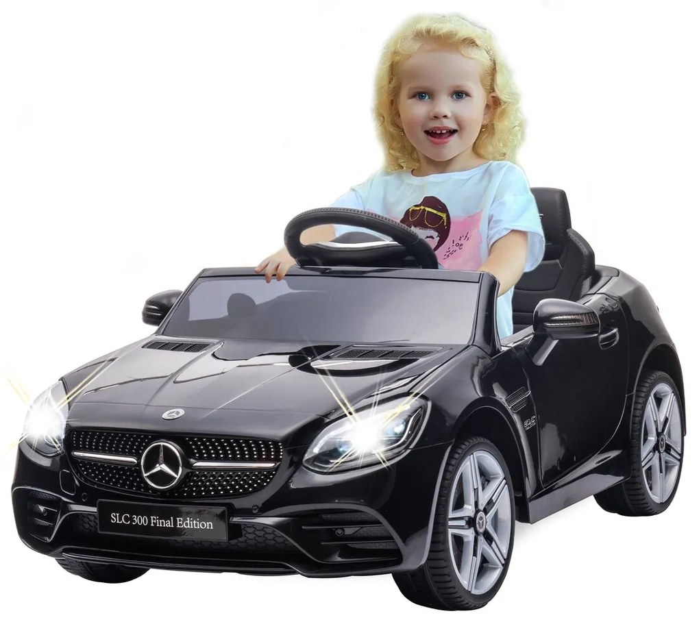 Carro elétrico infantil Mercedes-Benz SLC preto 12V