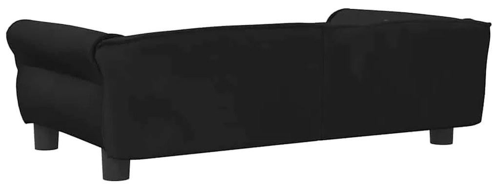 Cama para cães 95x55x30 cm veludo preto